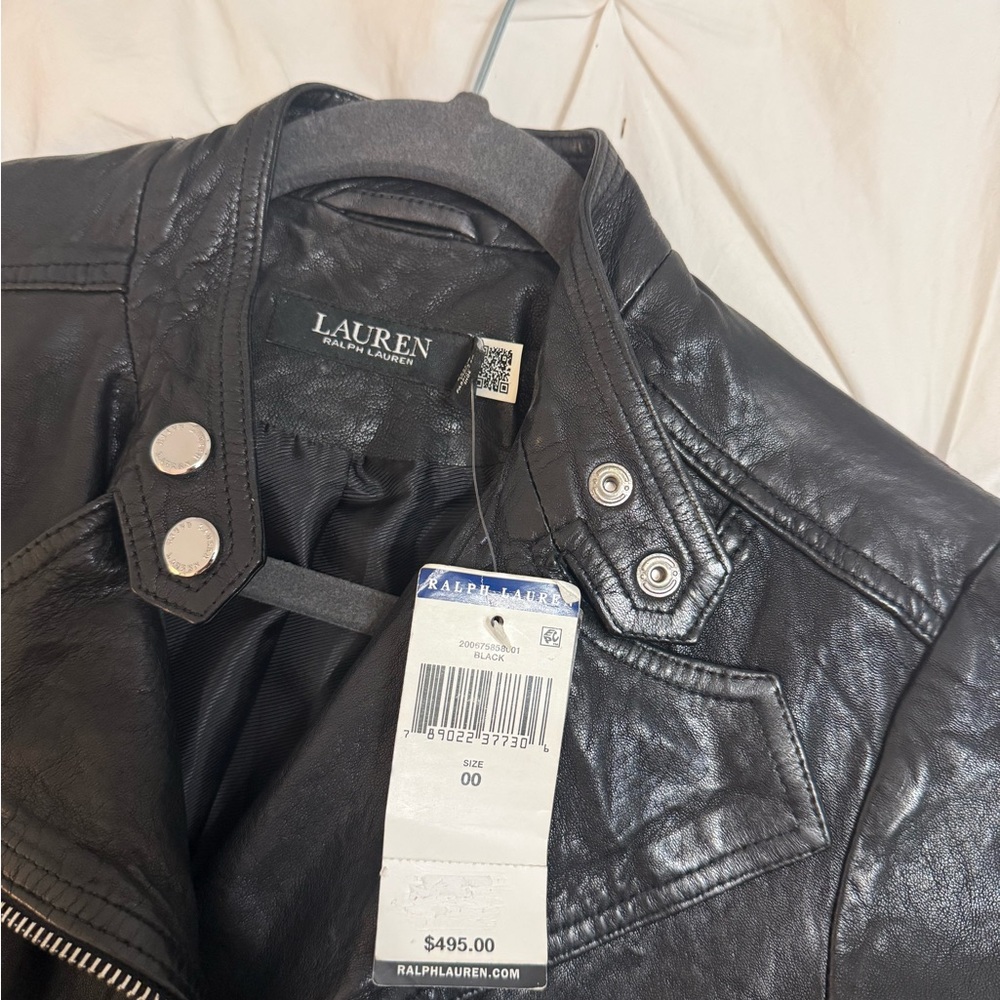 Polo by Ralph Lauren Black Real Leather Jacket